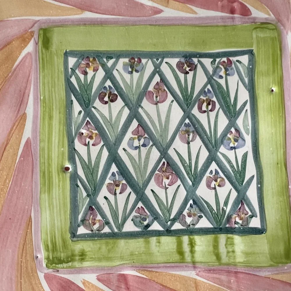 RARE 1983 MacKenzie-Childs Trivets/Hot Plates 2-Piece Set